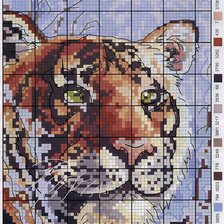 Схема вышивки «уссуриский тигр»