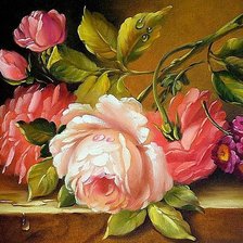 Схема вышивки «Шикарные розы»