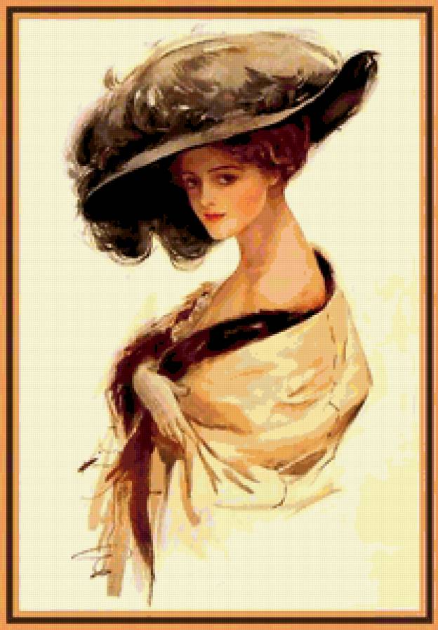 ДАМА В ШЛЯПЕ - неизвестная, незнакомая, женщина, взгляд - предпросмотр