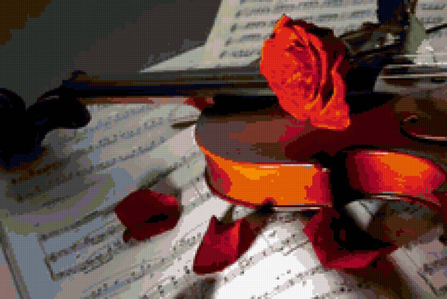 роза и скрипка - предпросмотр