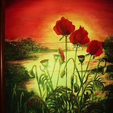 Схема вышивки «закат»