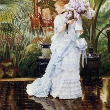 Схема вышивки «Девушка с сиренью»