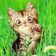 Схема вышивки «кошки»