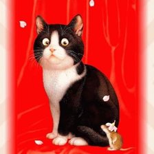 Схема вышивки «кошки»