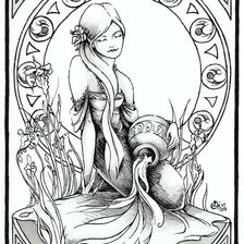 Схема вышивки «водолей»