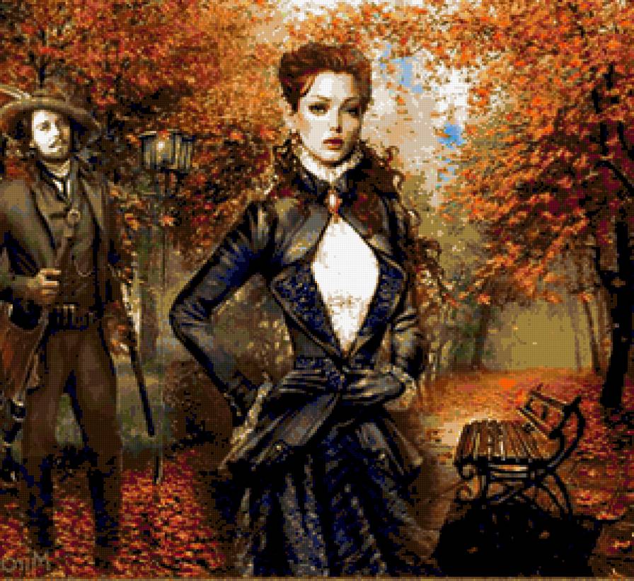 Поклонник - любовь, покдлонник, девушка, осень - предпросмотр