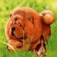 Схема вышивки «собаки»