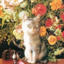 Схема вышивки «кошки»