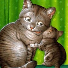 Схема вышивки «кошки»