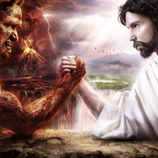 Схема вышивки «Бог и Дьявол»