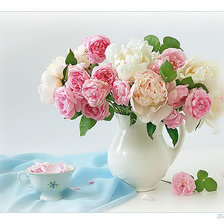 Схема вышивки «пионы»