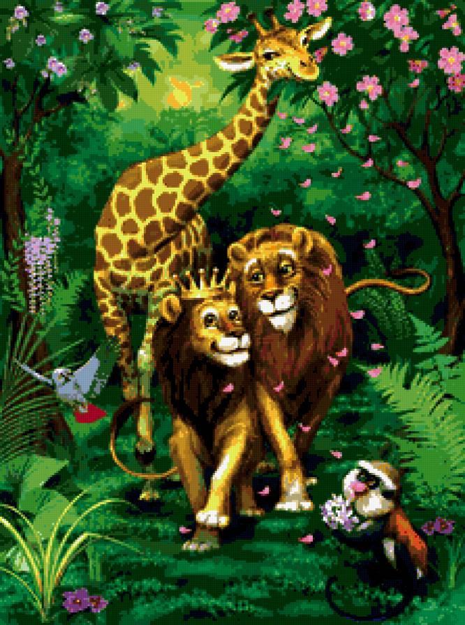 мультик - свадбба, лев, зверята, мультики, романтика, детская, мультяшки - предпросмотр