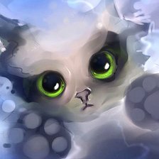 Схема вышивки «кошки»