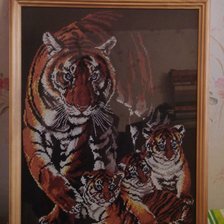 Схема вышивки «тигр»