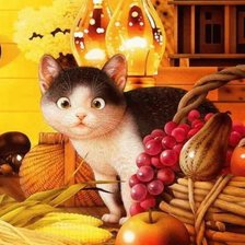 Схема вышивки «кошки»