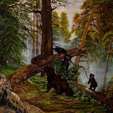 Схема вышивки «утро в сосновом бору»