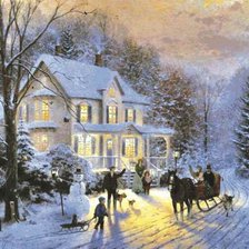 Схема вышивки «зима»