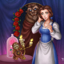 Схема вышивки «красавица и чудовище»