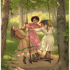 Схема вышивки «на качелях»