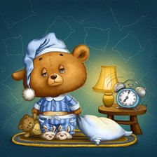 Схема вышивки «Спать пора.»