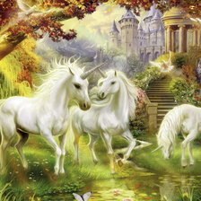 Схема вышивки «Единороги»