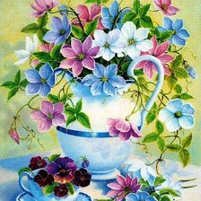 Схема вышивки «букет цветов»