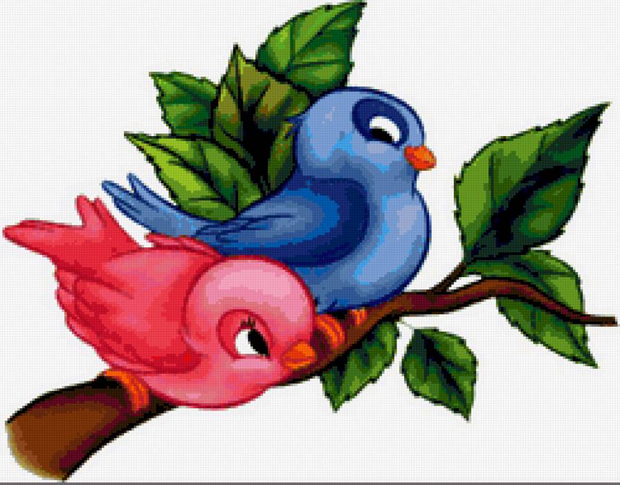 Птички - птицы, детское - предпросмотр