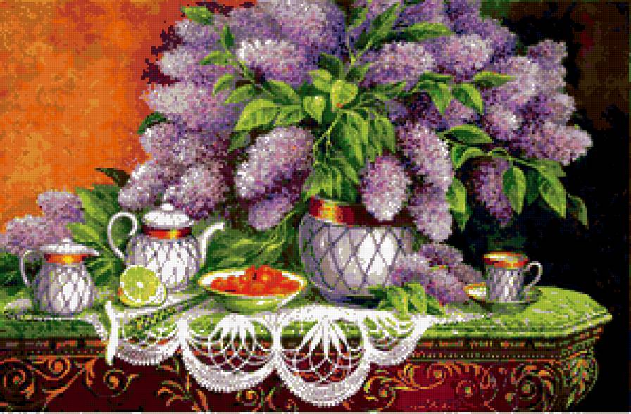 Натюрморт - натюрморт, цветы, сирень - предпросмотр