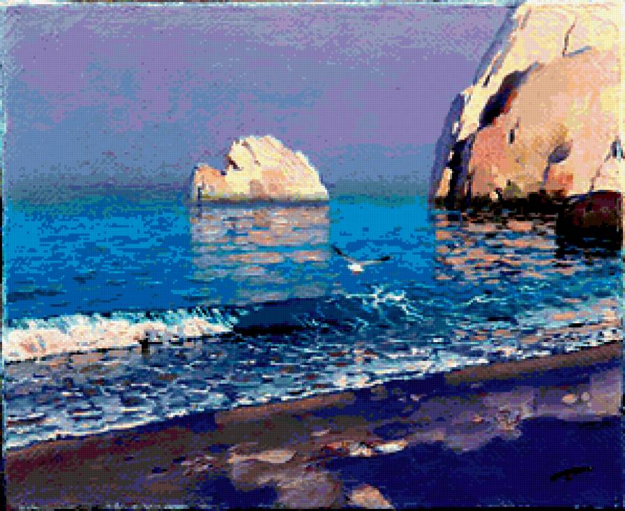 Море - вода, прибой, лето, скалы, море - предпросмотр