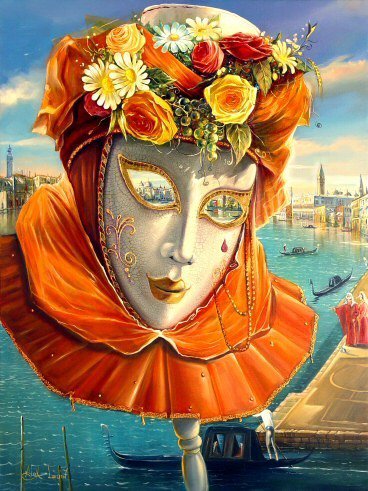 Венецианская маска - маска, карнавал, венеция - оригинал