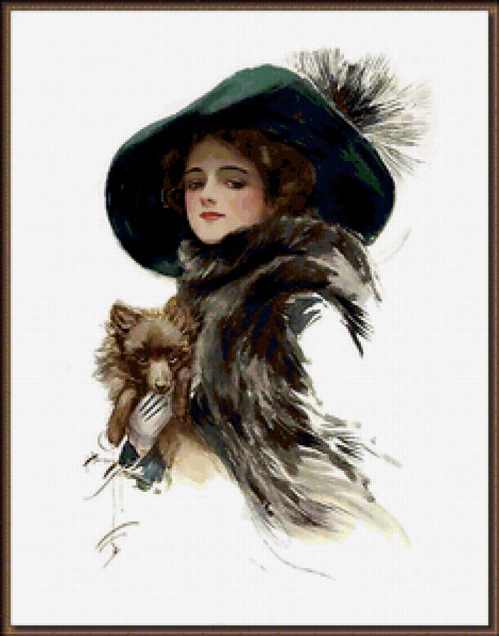 Дама с собачкой - женский образ, дама, девущка, собака - предпросмотр