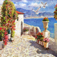 Схема вышивки «Дом у моря 2»