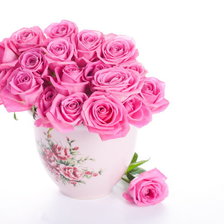 Схема вышивки «розы в вазе»