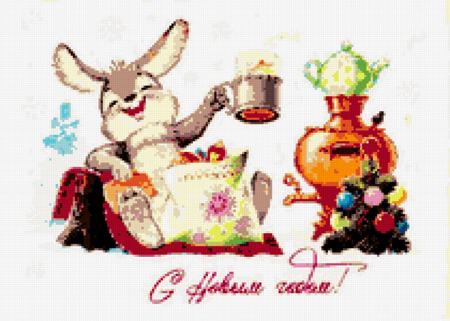 зайчик - зима, хорошее настроение, праздник - предпросмотр