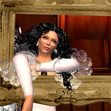 Схема вышивки «БРЮНЕТКА ИЗ КАРТИНЫ»