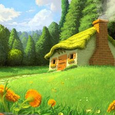 Схема вышивки «Домик»