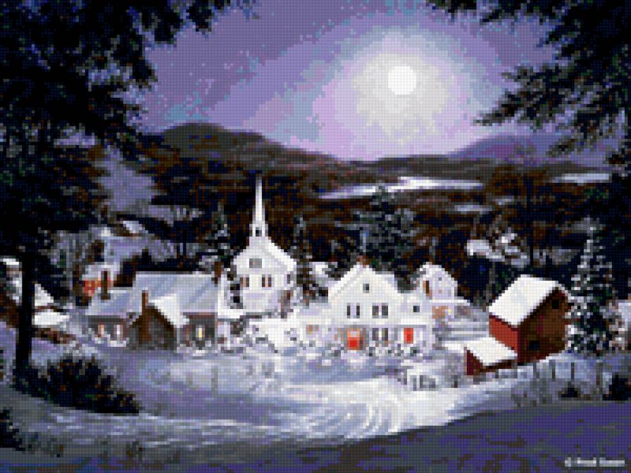 зимняя ночь - предпросмотр