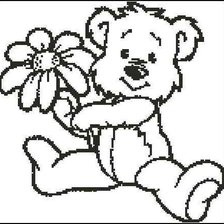 Схема вышивки «мишка»