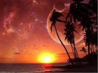 Схема вышивки «закат»