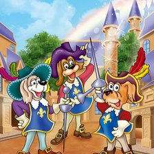 Схема вышивки «три мушкетера»