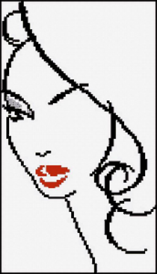 Девушка - девушка, лицо, силуэт - предпросмотр