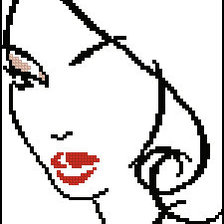 Схема вышивки «Девушка»