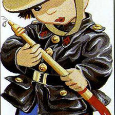 Схема вышивки «пожарный»