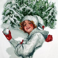 Схема вышивки «снежки»