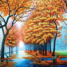 Схема вышивки «Осенний парк»