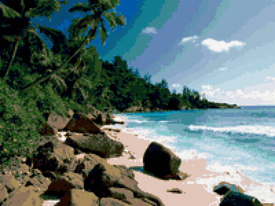 Морское побережье - море, курорт, отдых, лето - предпросмотр