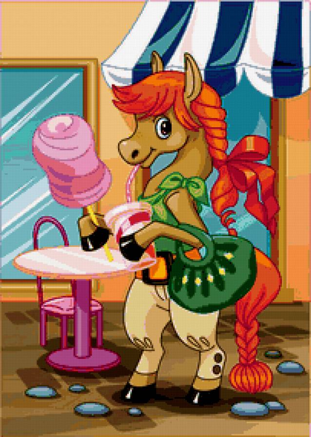 лошадка - понневиль, понни, герои мультика - предпросмотр