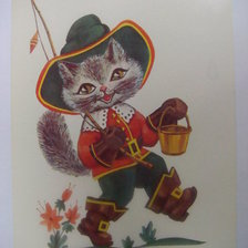 Схема вышивки «кот в сапогах»