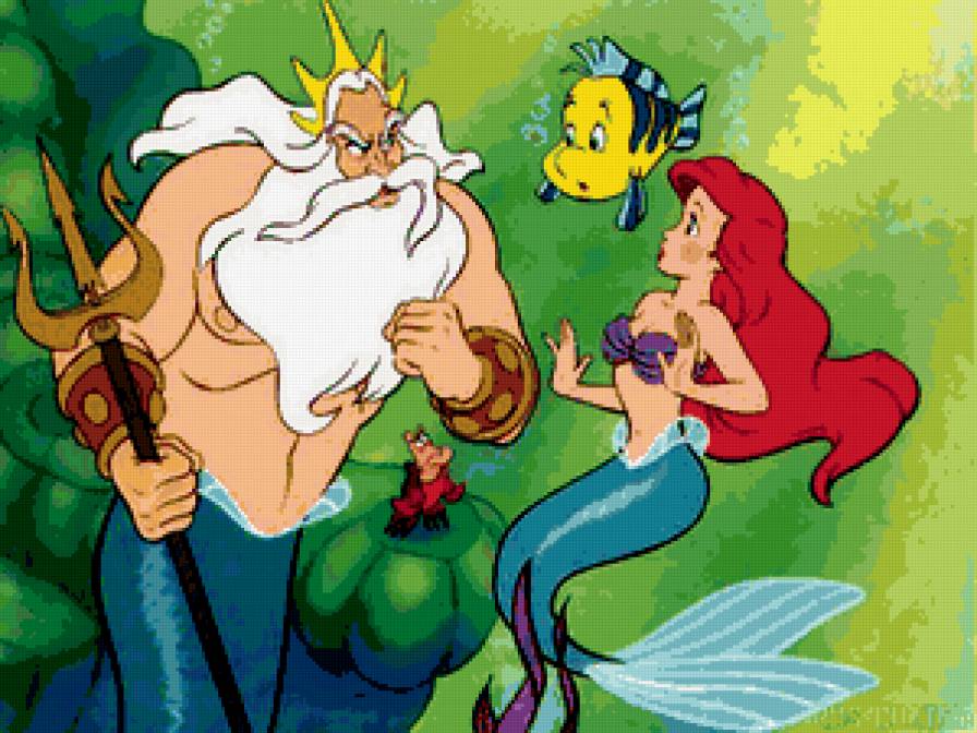 русалочка - герои из мультика, мултяшные зарисовки - предпросмотр