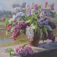 Схема вышивки «Букет Сирени»